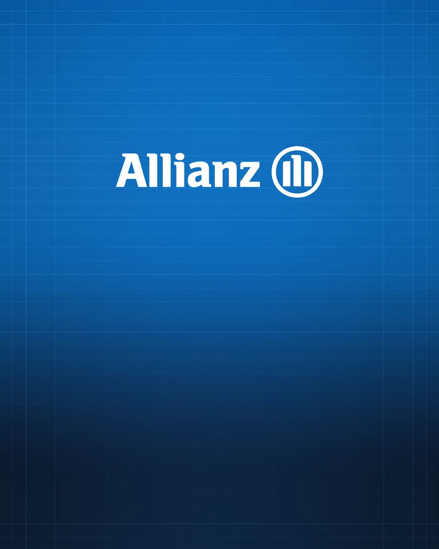 Allianz Logo in Weiss auf blauem Markenhintergrund