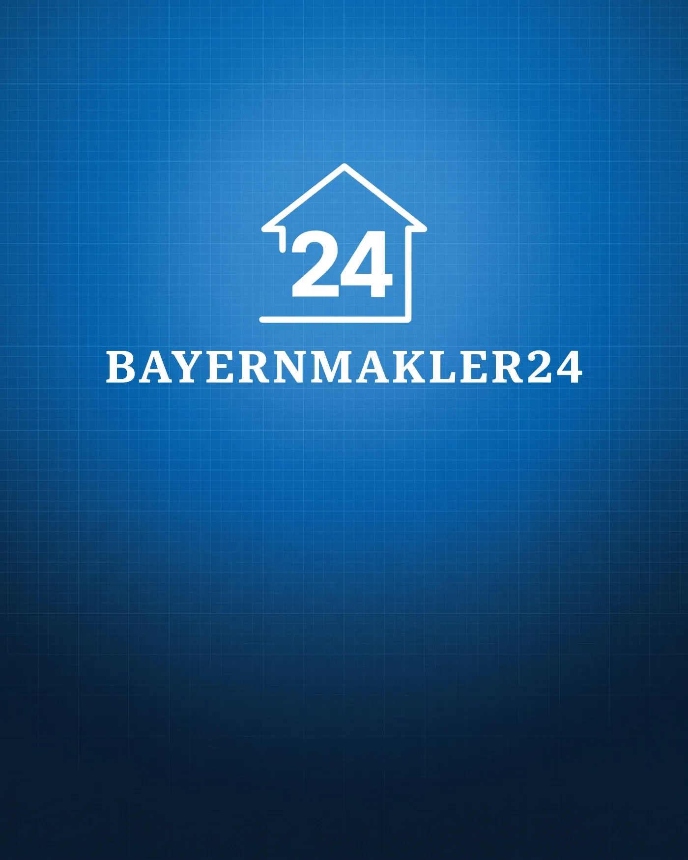 BayernMakler24 Logo auf dunklem Markenhintergrund